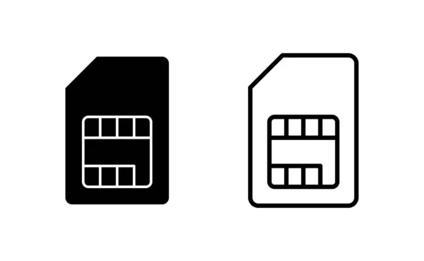 Sim Karten Icon Vektor Für Web Und Mobile App Dual — Stockvektor