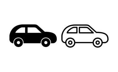 Car icon vector for web and mobile app. car sign and symbol. small sedan
