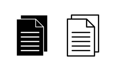 Document icon vector for web and mobile app. Paper sign and symbol. File Icon