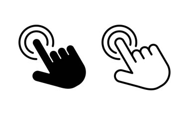 Hand click icon vector for web and mobile app. pointer sign and symbol. hand cursor icon