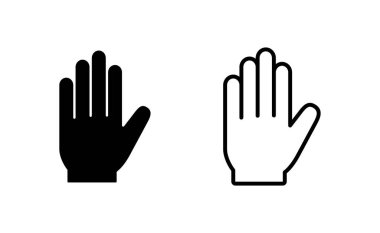 Hand icon vector for web and mobile app. hand sign and symbol. hand gesture