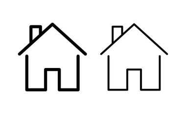 Web ve mobil uygulama için ev simgesi vektörü. Ev işareti ve sembol