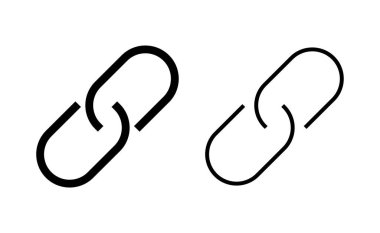 Web ve mobil uygulama için bağlantı simgesi vektörü. Hiper bağlantı zinciri işareti ve sembolü