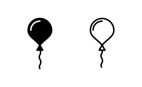 网络和移动应用程序的气球图标向量 派对气球标志和符号 — 图库矢量图片