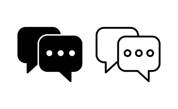 Chat Icon Vector Web Mobile App Speech Bubble Sign Symbol — Stockvektor