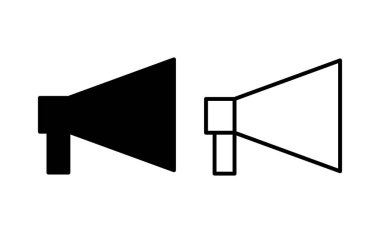 Web ve mobil uygulama için megafon simgesi vektörü. Hoparlör işareti ve sembol