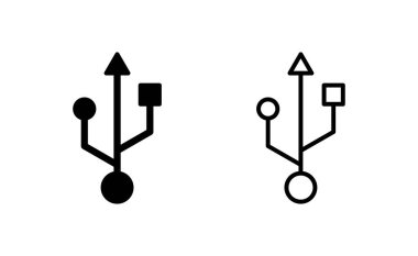 Web ve mobil uygulama için Usb simgesi vektörü. Flaş disk işareti ve sembol. Flash disk işareti.