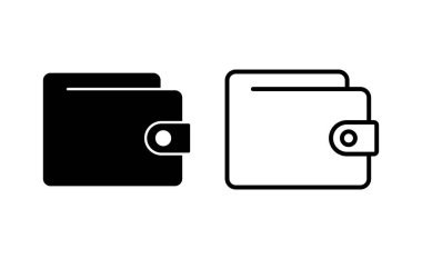 Web ve mobil uygulama için cüzdan simgesi vektörü. cüzdan işareti ve sembol