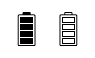 Battery icon vector for web and mobile app. battery charging sign and symbol. battery charge level