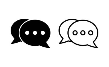 Chat icon vector for web and mobile app. speech bubble sign and symbol. comment icon. message