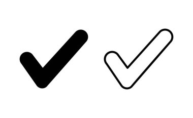 Check mark icon vector for web and mobile app. Tick mark sign and symbol