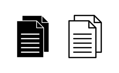 Document icon vector for web and mobile app. Paper sign and symbol. File Icon