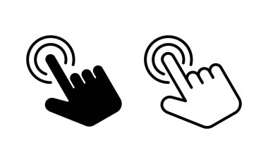 Hand click icon vector for web and mobile app. pointer sign and symbol. hand cursor icon