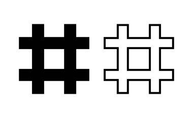 Hashtag icon vector for web and mobile app. hashtag sign and symbol