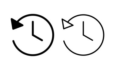 Web ve mobil uygulama için geçmiş simgesi vektörü. Son olay geçmişi işareti ve simgesi