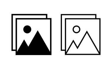 Web ve mobil uygulama için resim simgesi vektörü. Fotoğraf galerisi işareti ve sembol. resim simgesi