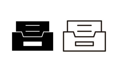 Web ve mobil uygulama için dizin simgesi vektörünü arşivle. Belge vektör simgesi. Depolama simgesini arşivle.