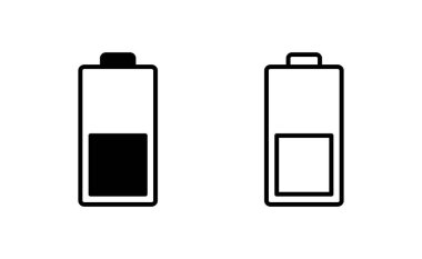 Battery icon vector for web and mobile app. battery charging sign and symbol. battery charge level