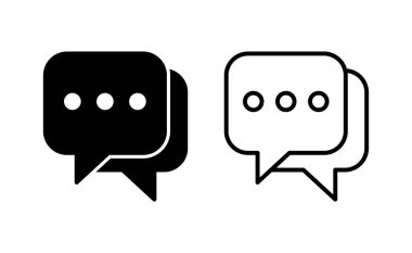 Chat icon vector for web and mobile app. speech bubble sign and symbol. comment icon. message
