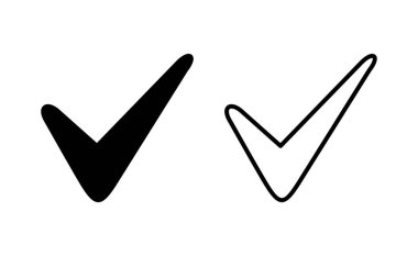 Check mark icon vector for web and mobile app. Tick mark sign and symbol