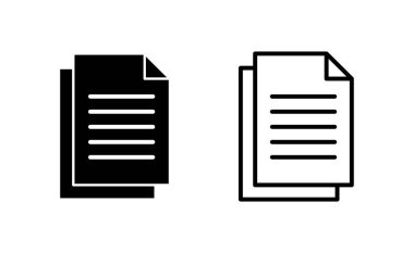 Document icon vector for web and mobile app. Paper sign and symbol. File Icon