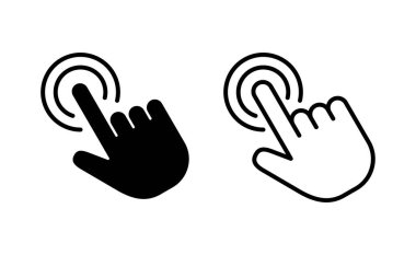 Hand click icon vector for web and mobile app. pointer sign and symbol. hand cursor icon
