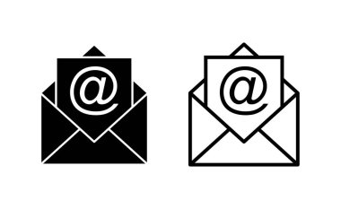 Web ve mobil uygulama için e- posta simgesi vektörü. e-posta işareti ve sembol. E- posta simgesi. Zarf simgesi