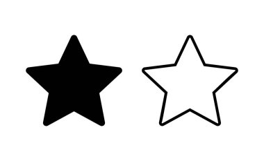 Web ve mobil uygulama için Yıldız Simgesi vektörü. Reyting işareti ve sembol. favori yıldız simgesi
