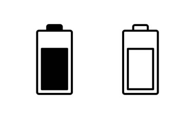 Battery icon vector for web and mobile app. battery charging sign and symbol. battery charge level