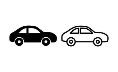 Car icon vector for web and mobile app. car sign and symbol. small sedan
