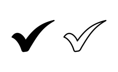 Check mark icon vector for web and mobile app. Tick mark sign and symbol