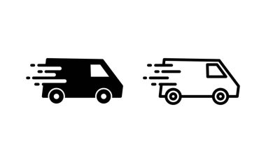 Delivery truck icon vector for web and mobile app. Delivery truck sign and symbol. Shipping fast delivery icon