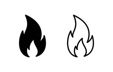 Fire icon vector for web and mobile app. fire sign and symbol