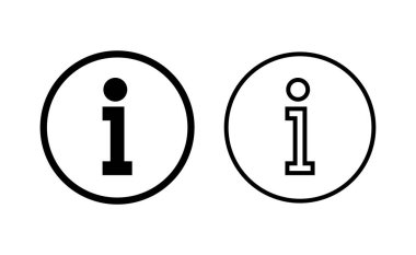 Web ve mobil uygulama için bilgi simgesi vektörü. İmza ve sembol hakkında. Faq simgesi