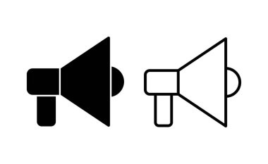 Web ve mobil uygulama için megafon simgesi vektörü. Hoparlör işareti ve sembol