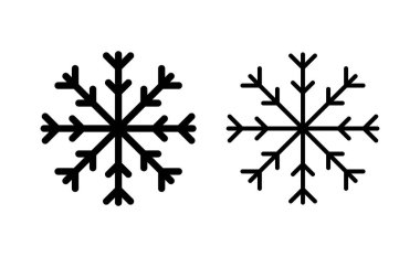 Web ve mobil uygulama için kar simgesi vektörü. kar tanesi işareti ve sembol