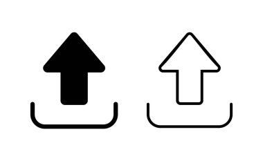 Web ve mobil uygulama için simge vektörü yükle. veri işareti ve sembolü yükle
