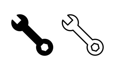 Web ve mobil uygulama için simge vektörünü aç. Tamir ikonu. araç işareti ve sembol