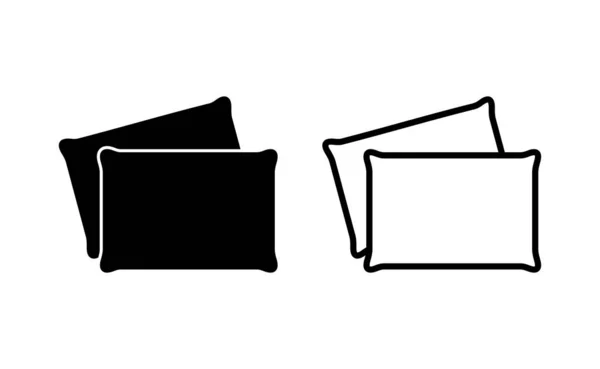 用于Web和移动应用程序的枕头图标向量 枕头的标志和符号 舒适的绒毛枕头 — 图库矢量图片