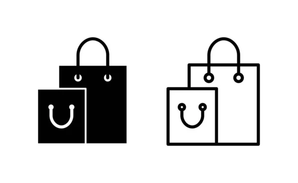 Icono Bolsa Compras Vector Para Web Aplicación Móvil Signo Símbolo — Vector de stock