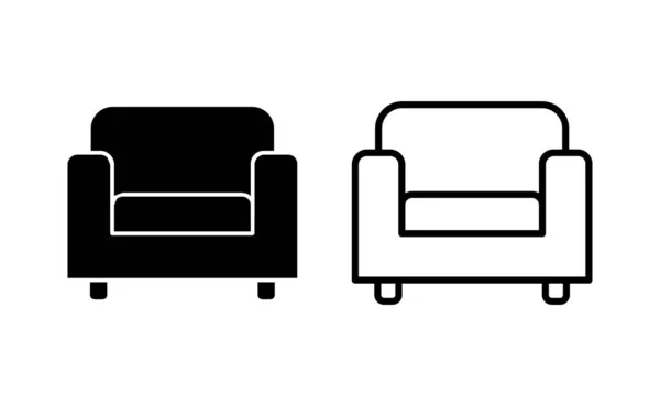 Sofa Icon Vektor Für Web Und Mobile App Sofa Zeichen — Stockvektor