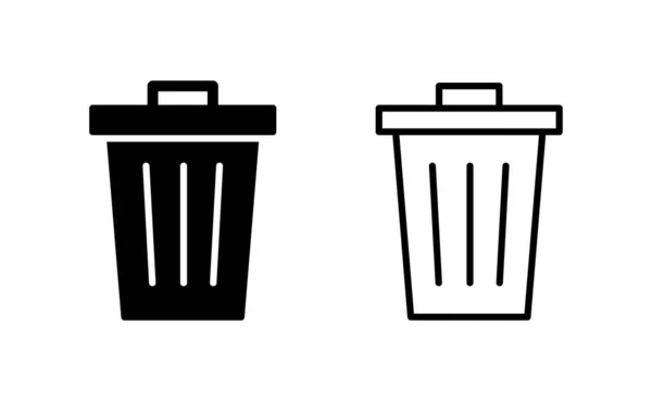 Trash Icon Vector Web Mobile App Trash Can Icon Delete — Stock Vector