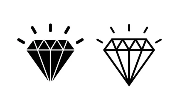 Diamond Icon Vector Web Mobile App Diamond Gems Sign Symbol — Archivo Imágenes Vectoriales