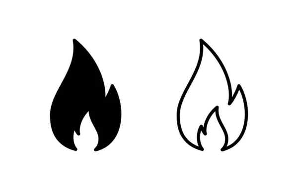 Fire Icon Vector Web Mobile App Fire Sign Symbol — 스톡 벡터