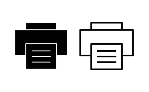 Вектор Значка Печати Веб Мобильного Приложения Знак Принтера Символ — стоковый вектор