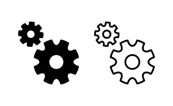 Réglage Vecteur Icône Pour Application Web Mobile Paramètres Rouage Signe — Image vectorielle