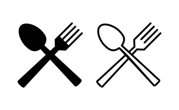 Spoon Fork Icon Vector Web Mobile App Spoon Fork Knife — Stock Vector