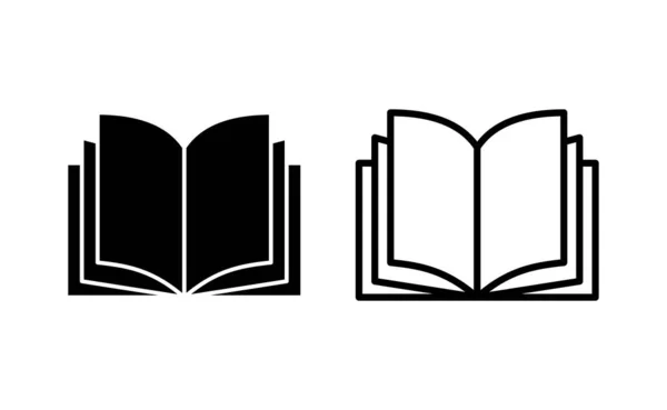 Book Icon Vector Web Mobile App Open Book Sign Symbol — Vettoriale Stock