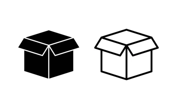 Box Icon Vector Web Mobile App Box Sign Symbol Parcel — Wektor stockowy