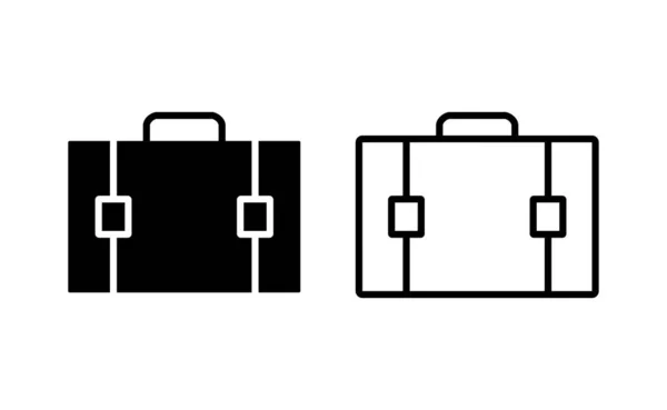 Briefcase Icon Vector Web Mobile App Suitcase Sign Symbol Luggage — Stok Vektör